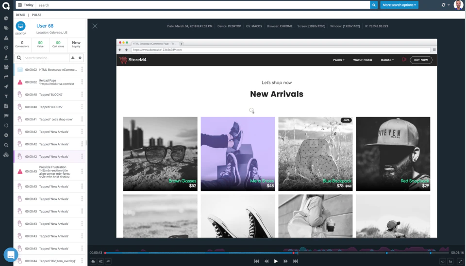 screenshot of Quantum Metric